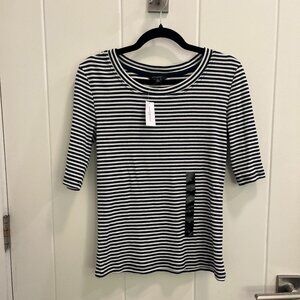 Banana Republic Ribbed Elbow-Sleeve T-Shirt